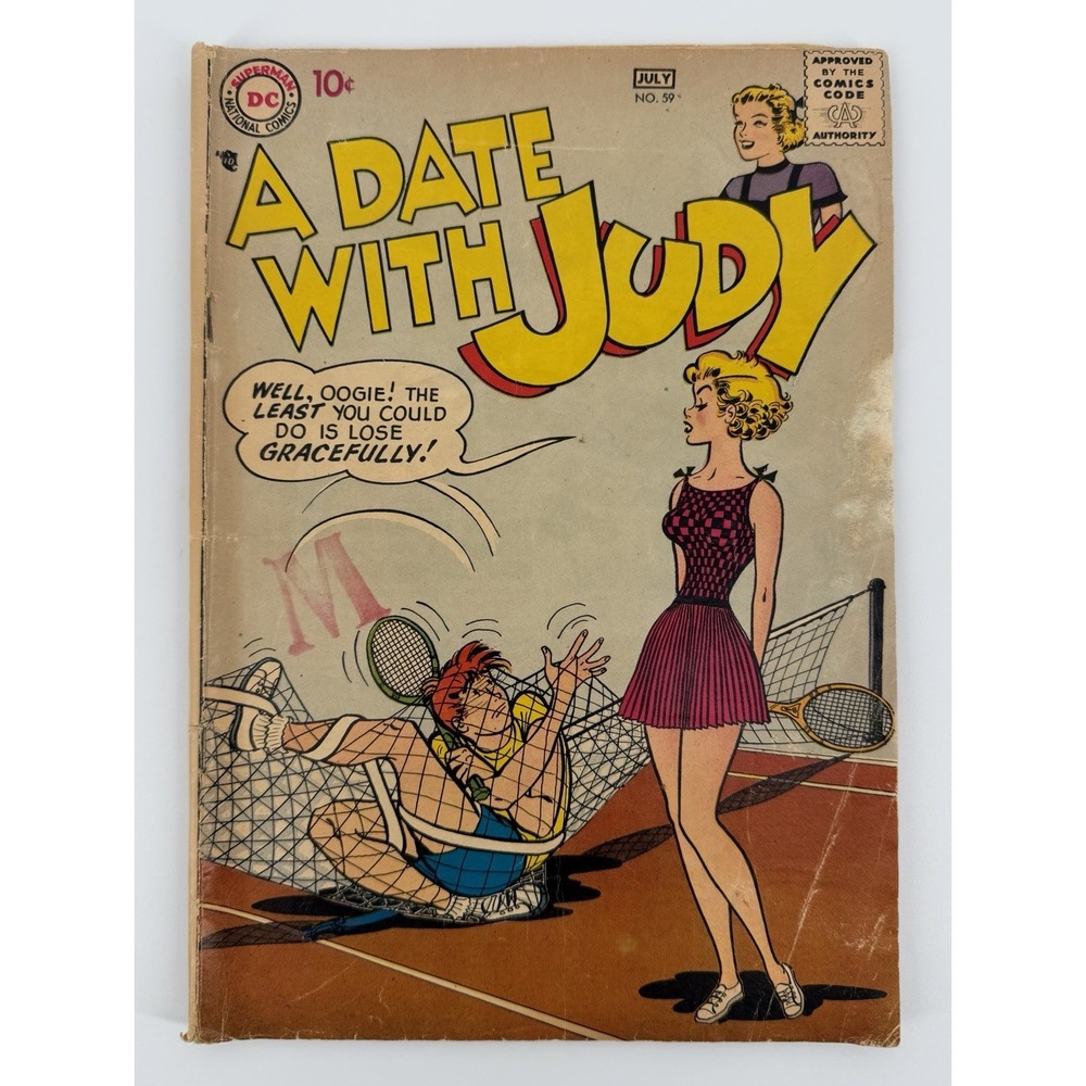 DC Comics A Date With Judy #59 1957 Golden Age Comic Aleen Leslie Judy Vintage